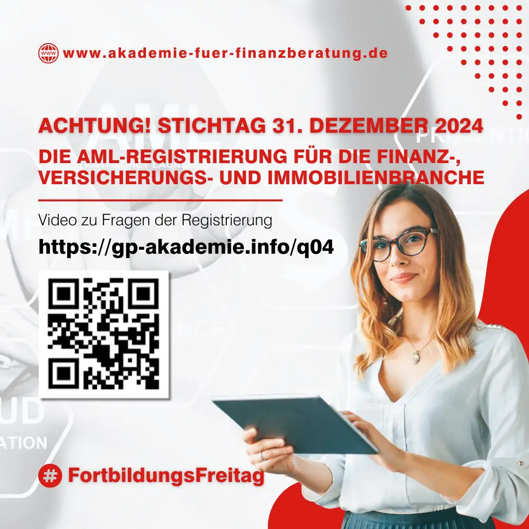 Informieren Sie sich über die AML-Registrierungspflicht bis zum 31.12.2023 für Finanz- und Immobilienprofis und deren Registrierungsprozess.